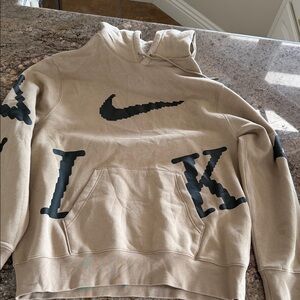 Nike Beige Hoodie with Black Accents
